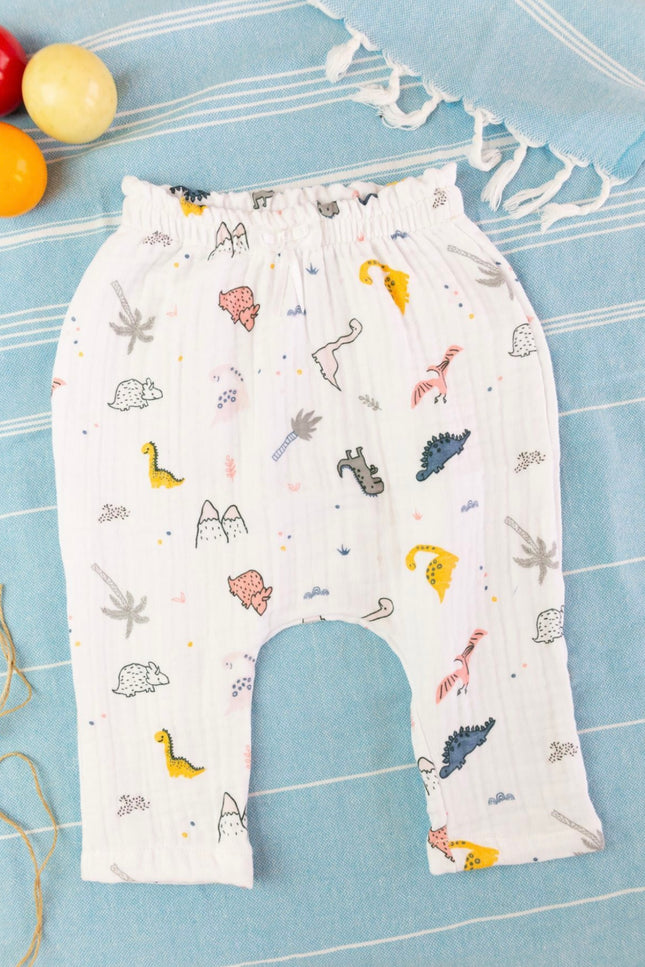 Baby 100% Cotton Muslin Pants, 5 Colors, 1-6 Years