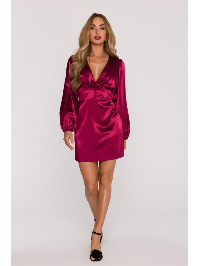 Draped Satin Mini Dress – Modern Party & Cocktail Look