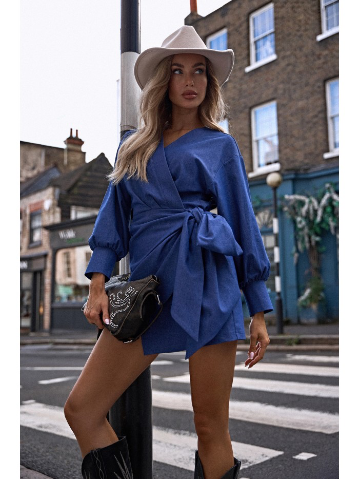 Elegant Wrap Day Dress – Feminine Fit for Office or Events