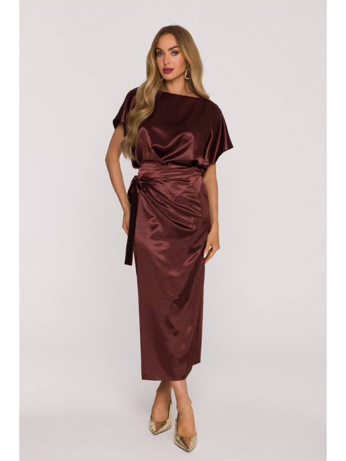 Satin Evening Maxi Dress – Elegant Formal Gown