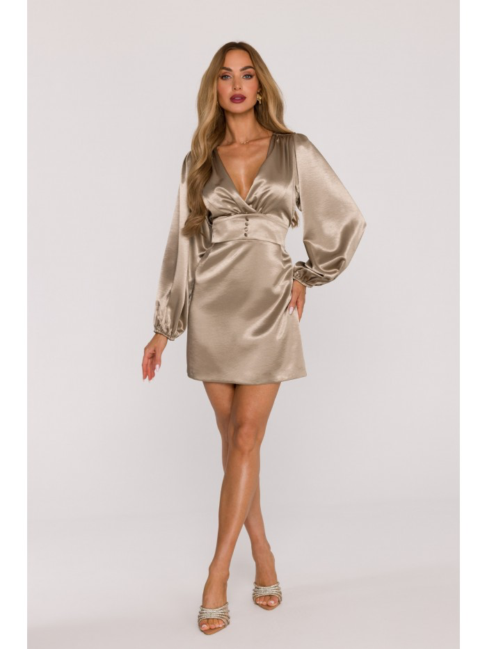 Draped Satin Mini Dress – Modern Party & Cocktail Look