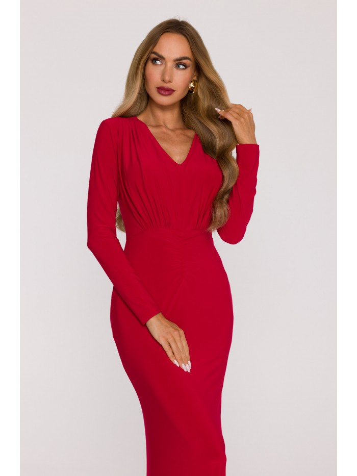 Long Sleeve Maxi Dress – Statement Elegant Gown