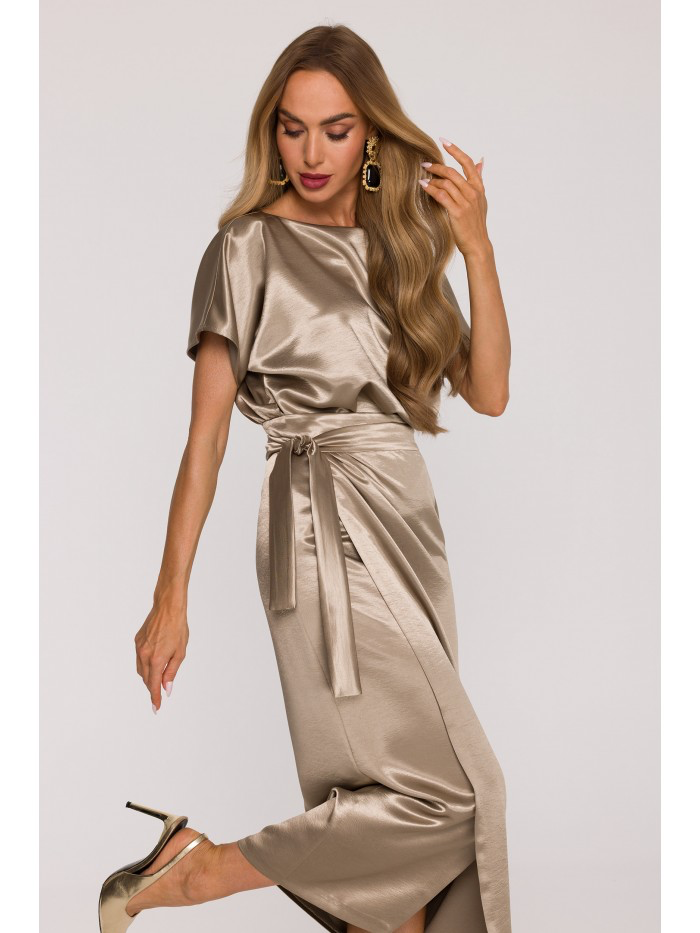 Satin Evening Maxi Dress – Elegant Formal Gown