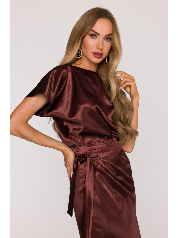 Satin Evening Maxi Dress – Elegant Formal Gown