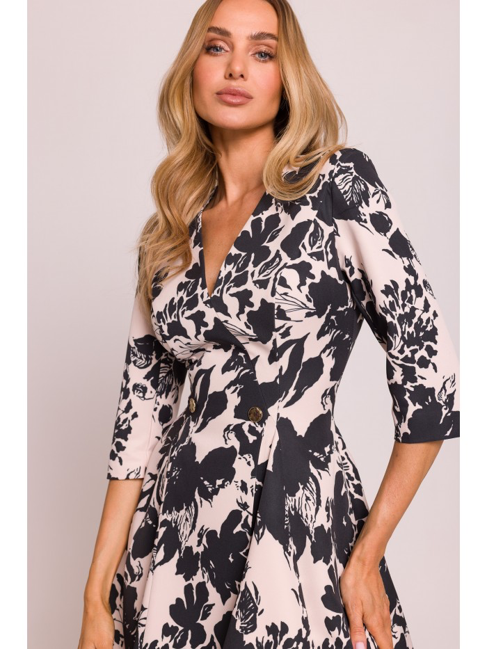 Fit and Flare Mini Print Dress