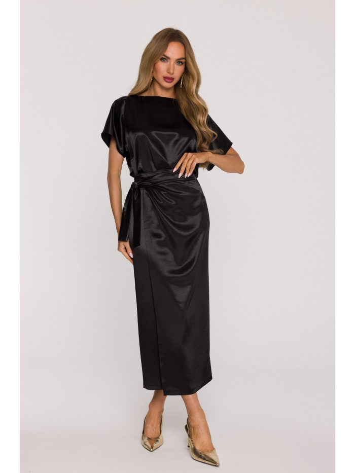 Satin Evening Maxi Dress – Elegant Formal Gown