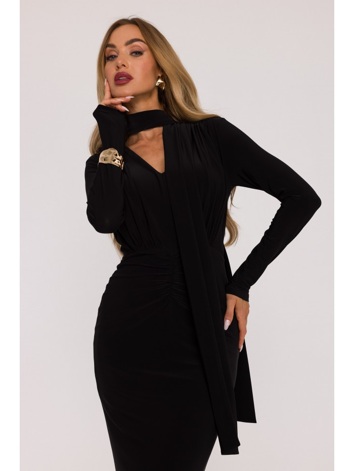 Long Sleeve Maxi Dress – Statement Elegant Gown