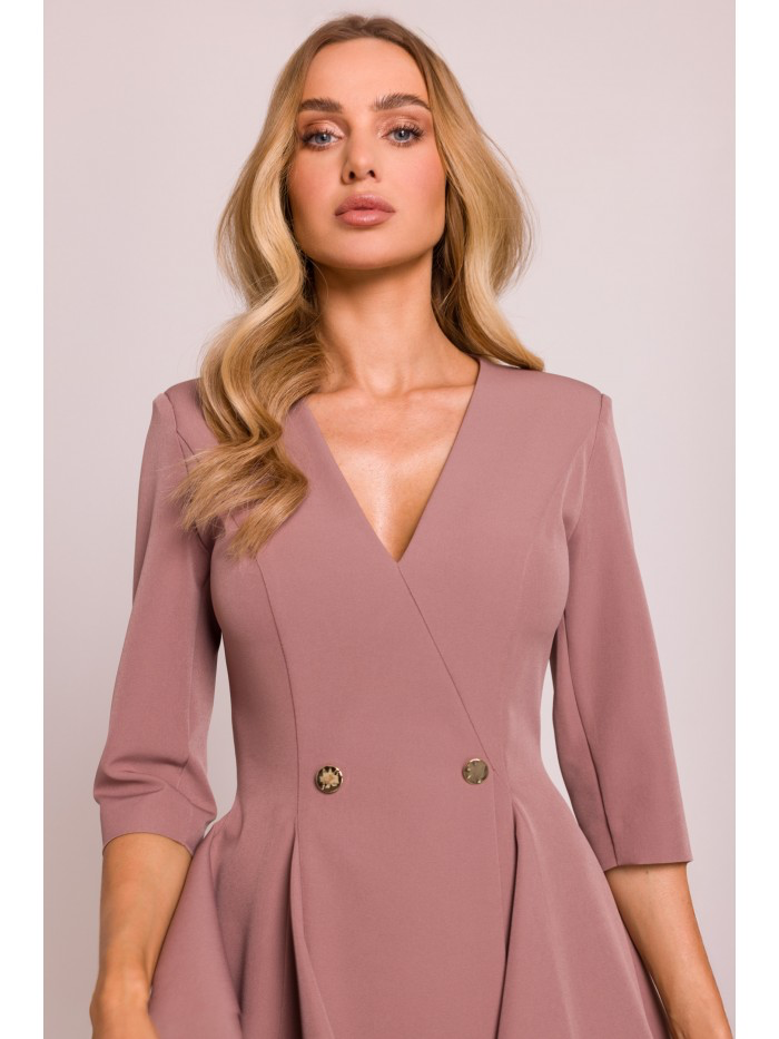 V-Neck Mini Dress: Flared Spring Party Outfit