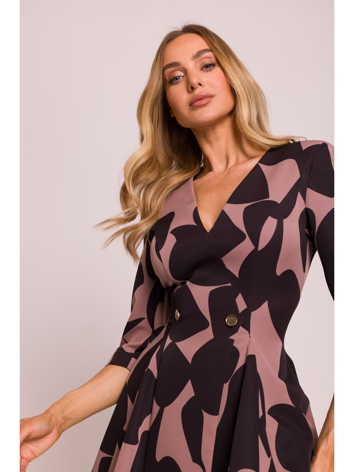 Fit and Flare Mini Print Dress