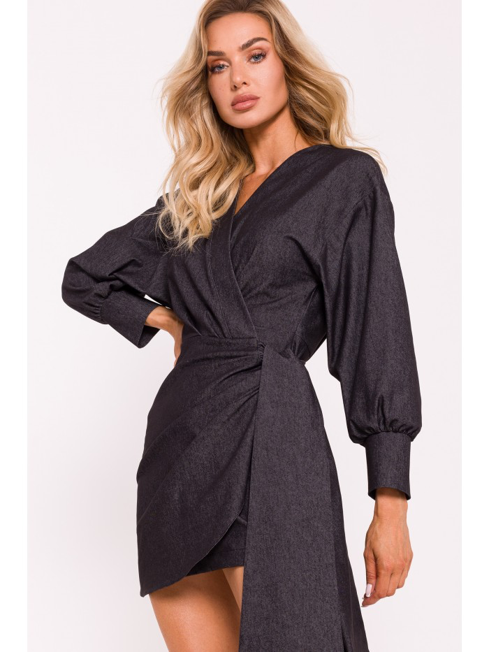 Elegant Wrap Day Dress – Feminine Fit for Office or Events