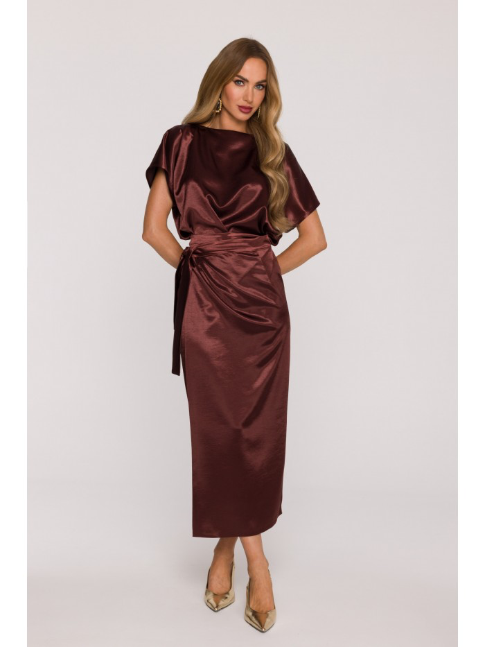 Satin Evening Maxi Dress – Elegant Formal Gown