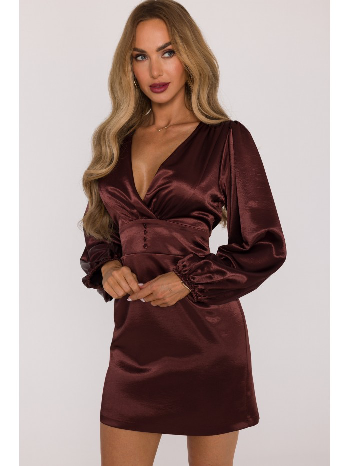 Draped Satin Mini Dress – Modern Party & Cocktail Look