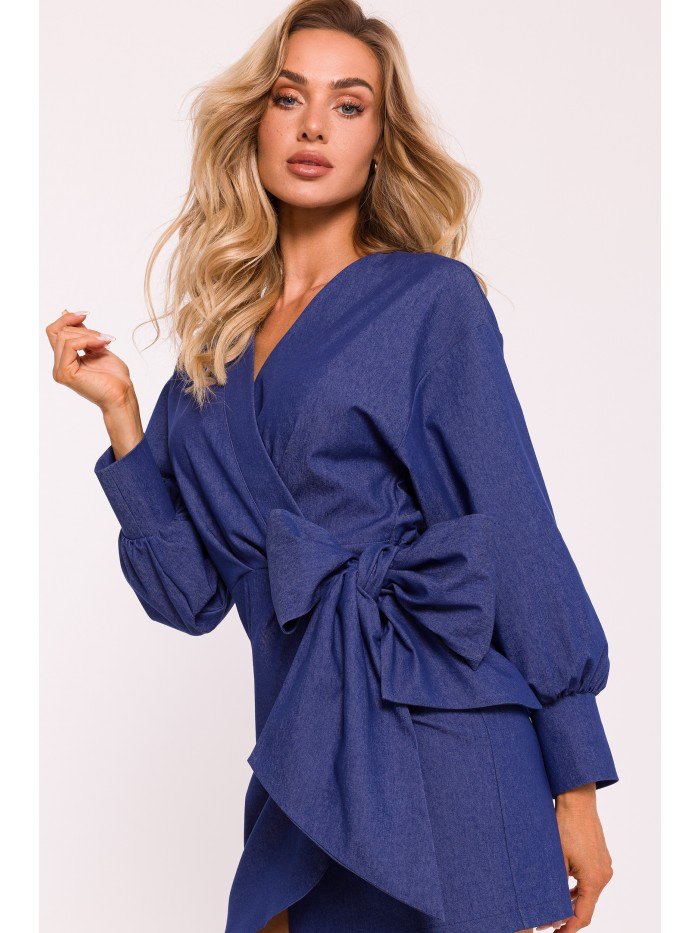 Elegant Wrap Day Dress – Feminine Fit for Office or Events