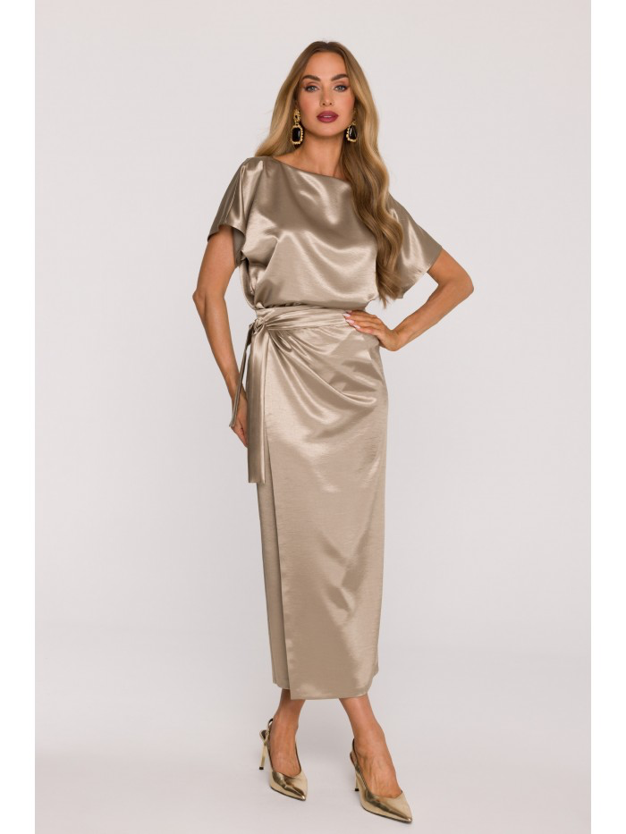 Satin Evening Maxi Dress – Elegant Formal Gown