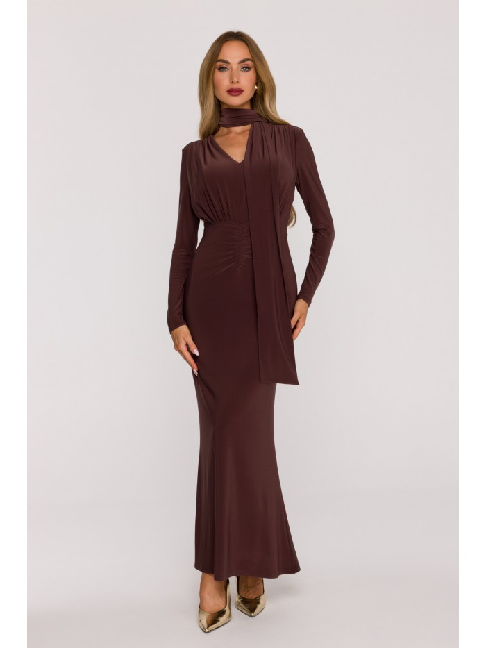 Long Sleeve Maxi Dress – Statement Elegant Gown