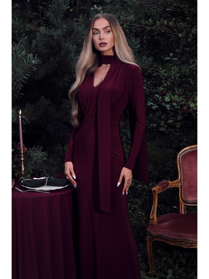 Long Sleeve Maxi Dress – Statement Elegant Gown