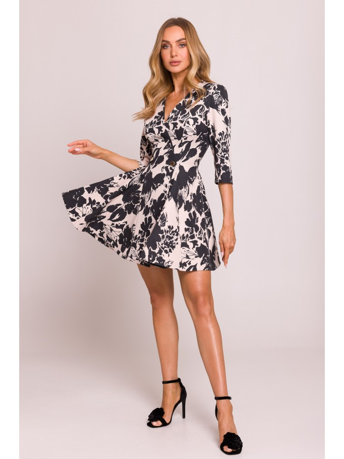 Fit and Flare Mini Print Dress