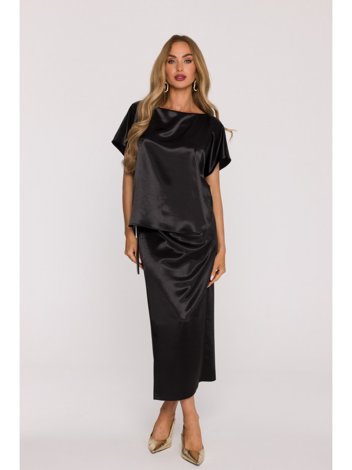 Satin Evening Maxi Dress – Elegant Formal Gown