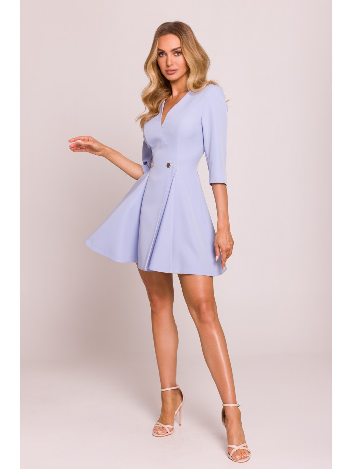 V-Neck Mini Dress: Flared Spring Party Outfit