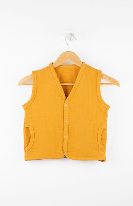 Cotton Muslin Baby Waistcoat – Soft & Lightweight, 3 Colors, 1-6 Years