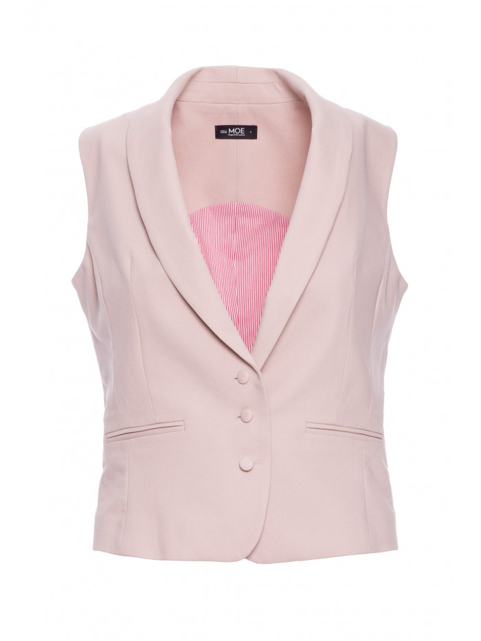 Tailored Cotton Vest: Women's V-Neck Layering Vest - Made in EU