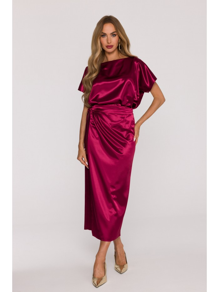 Satin Evening Maxi Dress – Elegant Formal Gown