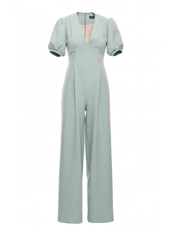 Elegant Wide Leg Jumpsuit: Women's Palazzo Romper, Made in Europe