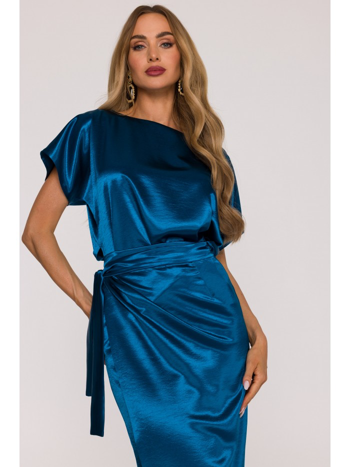 Satin Evening Maxi Dress – Elegant Formal Gown