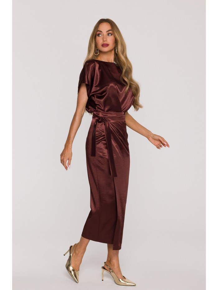 Satin Evening Maxi Dress – Elegant Formal Gown