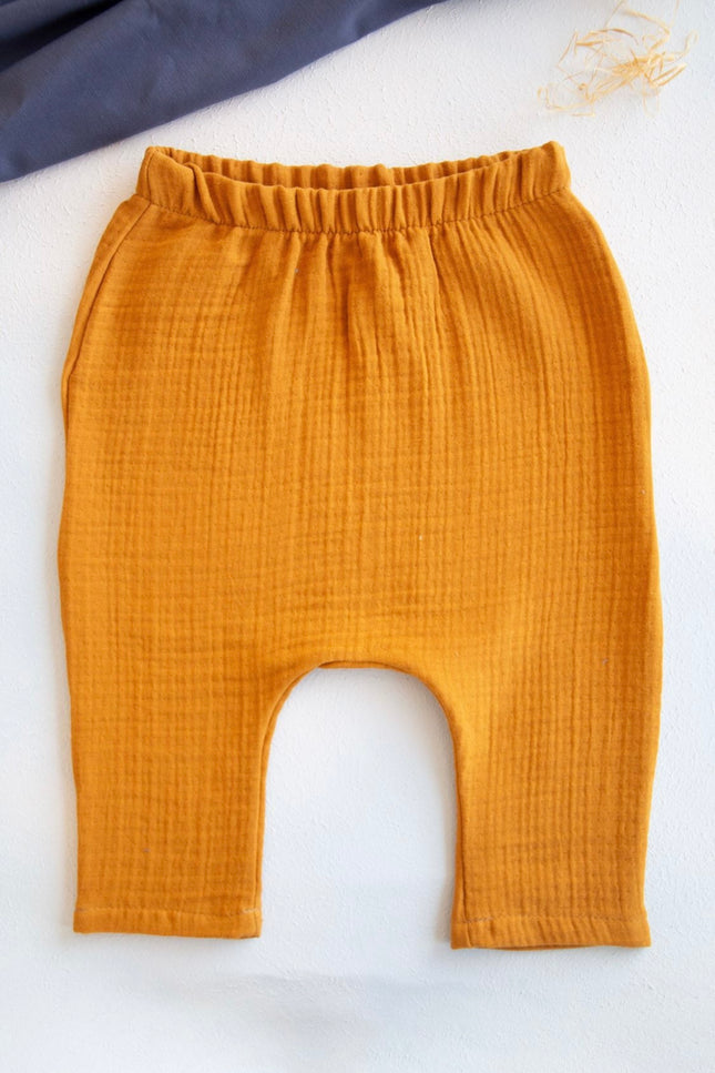 Babyhose aus 100 % Baumwollmusselin, 5 Farben, 1–6 Jahre