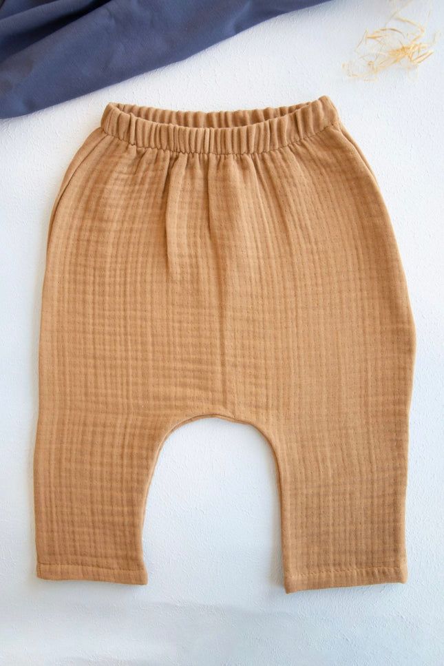 Babyhose aus 100 % Baumwollmusselin, 5 Farben, 1–6 Jahre