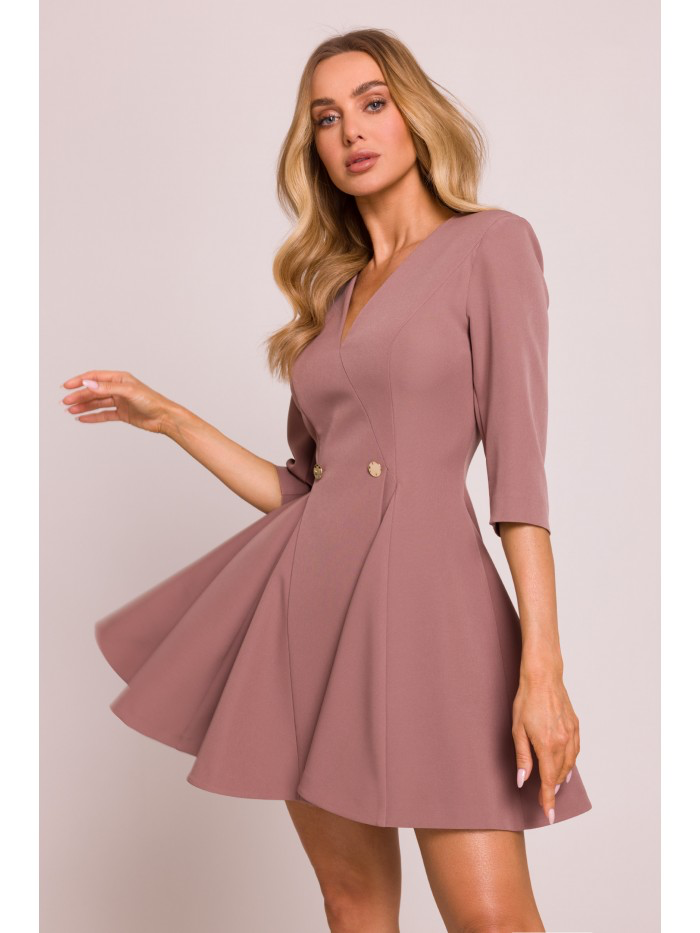 V-Neck Mini Dress: Flared Spring Party Outfit