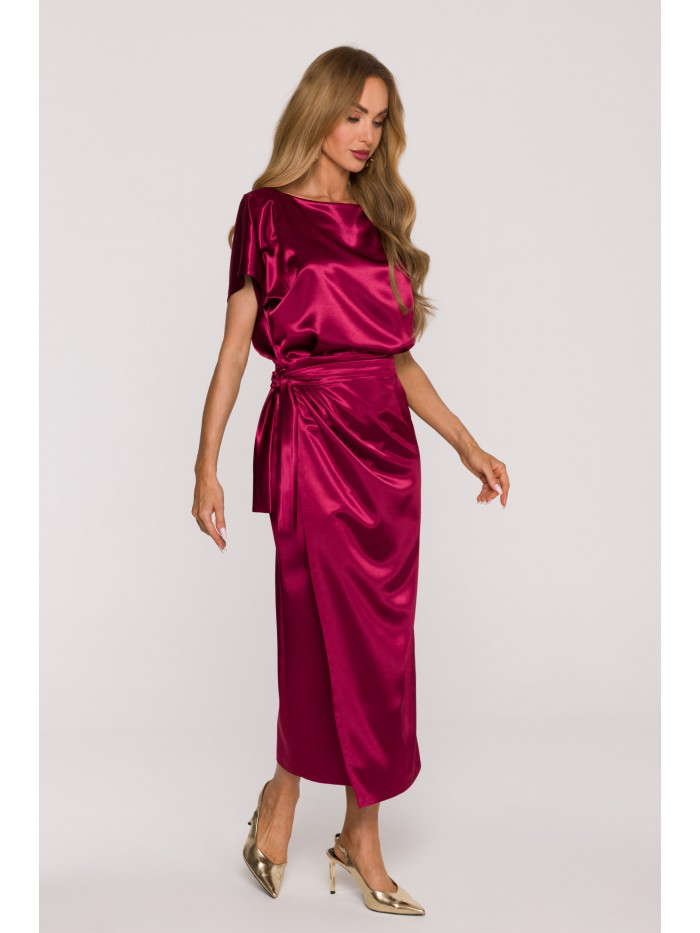 Satin Evening Maxi Dress – Elegant Formal Gown