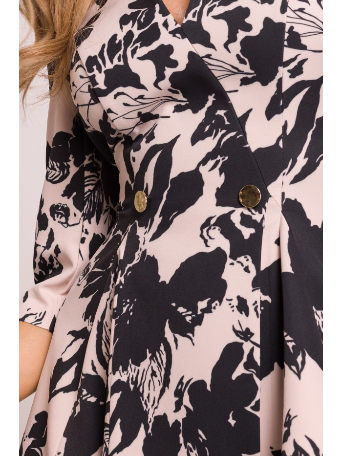 Fit and Flare Mini Print Dress