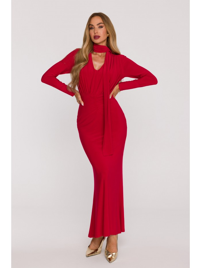 Long Sleeve Maxi Dress – Statement Elegant Gown