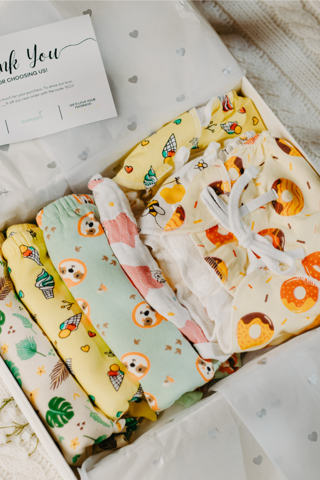 Ultimate Eco-Nappy Bundle (viss iekļauts) Dāvanu komplekts, Autiņbiksītes, autiņi, podiņmācība - EcoNappy