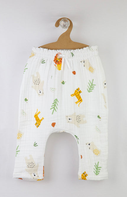 Baby 100% Cotton Muslin Pants, 5 Colors, 1-6 Years