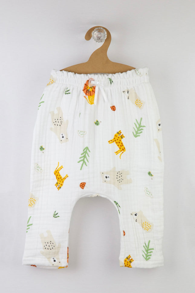 Baby 100% Cotton Muslin Pants, 5 Colors, 1-6 Years