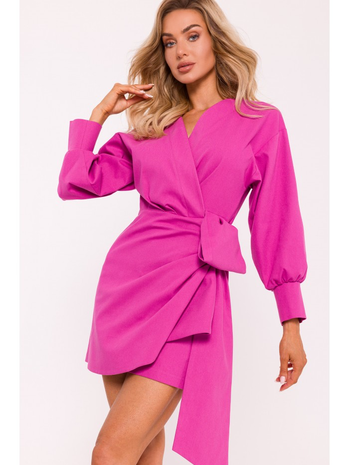 Elegant Wrap Day Dress – Feminine Fit for Office or Events