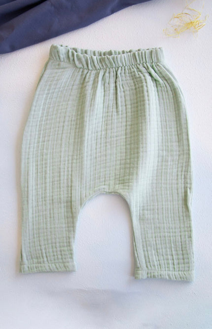 Baby 100% Cotton Muslin Pants, 5 Colors, 1-6 Years