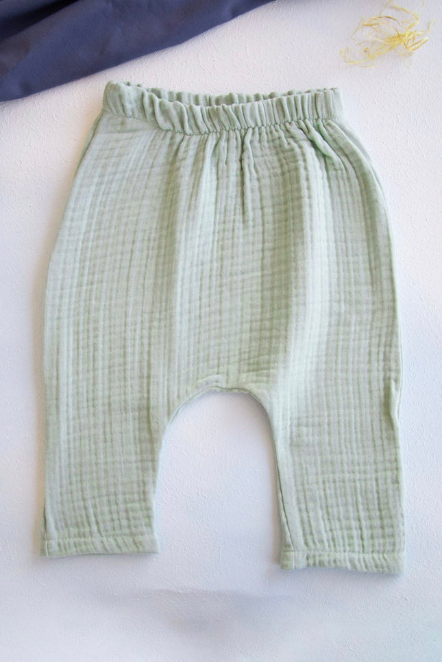 Babyhose aus 100 % Baumwollmusselin, 5 Farben, 1–6 Jahre