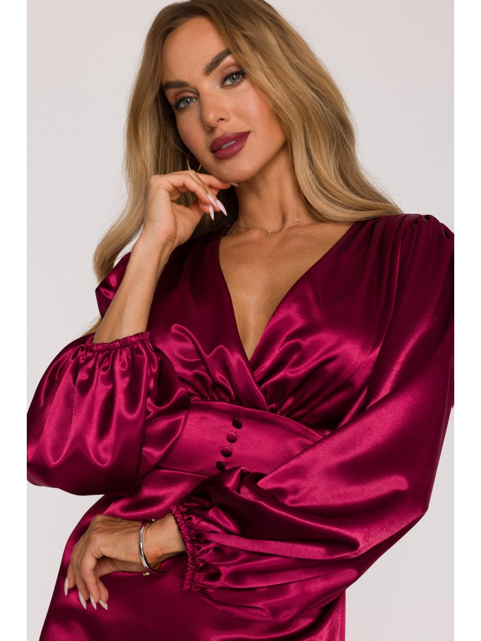 Draped Satin Mini Dress – Modern Party & Cocktail Look