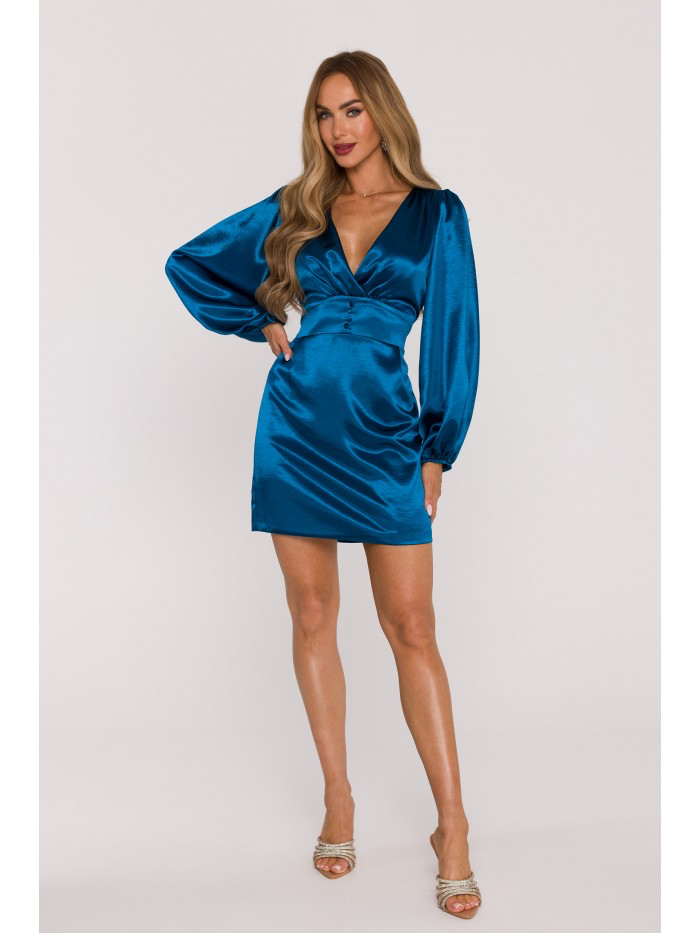Draped Satin Mini Dress – Modern Party & Cocktail Look
