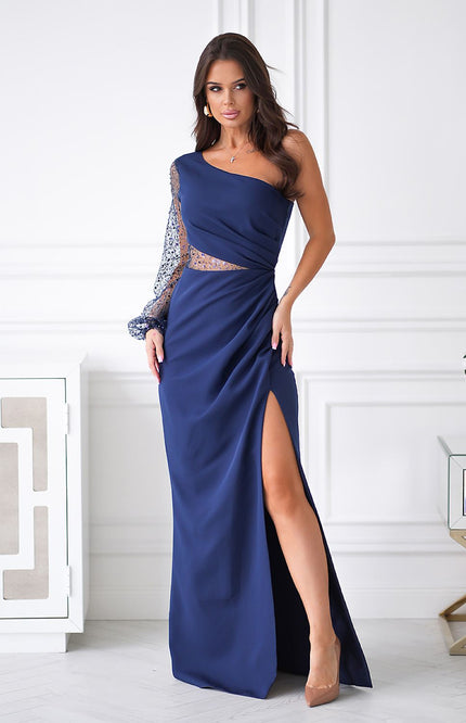  Long dress model 202384 Bicotone 