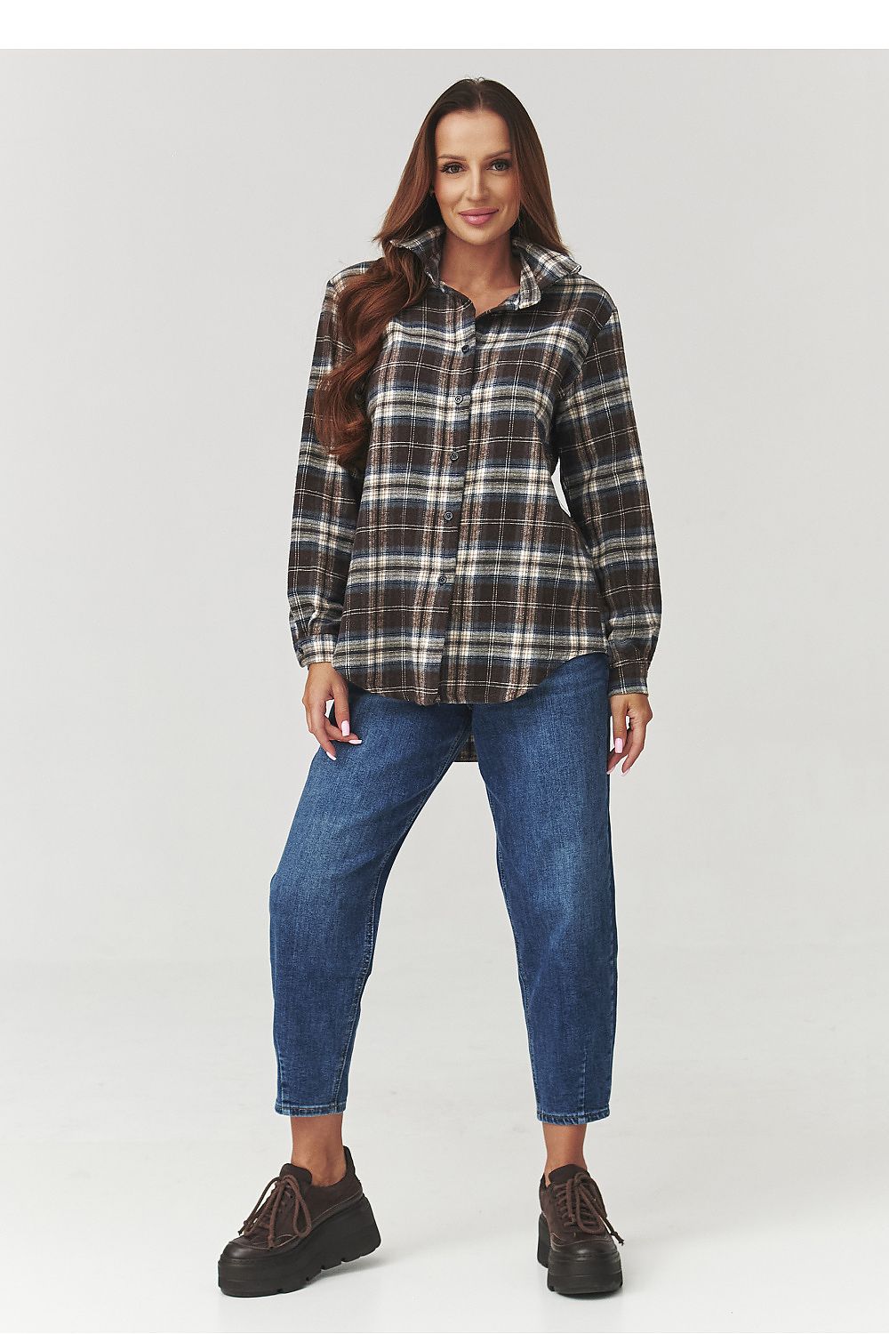  Long sleeve shirt model 219731 Makadamia 