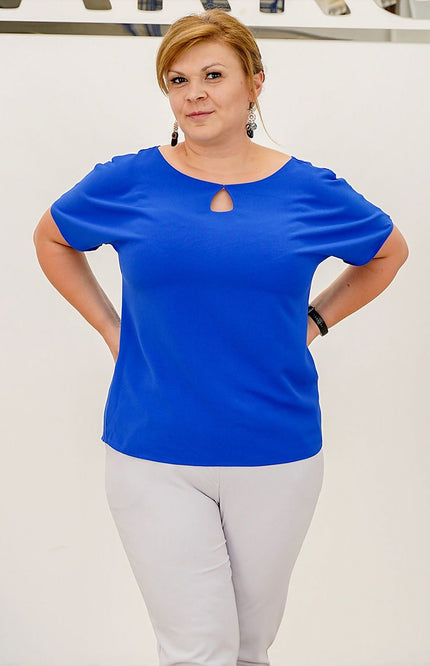  Plus size blouse model 169138 Karko 